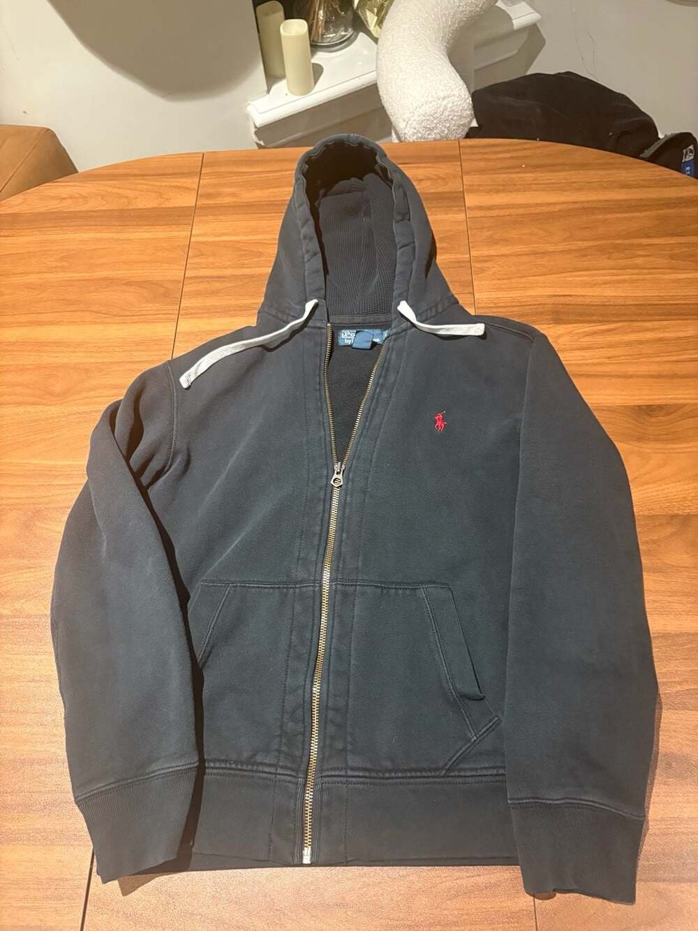 Polo Ralph Lauren Black Full Zip Hoodie Size L